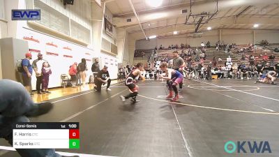 70 lbs Consolation - Fysher Harris, Chandler Takedown Club vs Kiowa Sparks, Grove Takedown Club