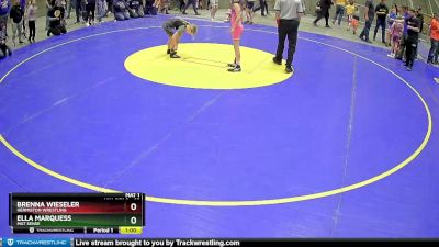 65 lbs Round 2 - Brenna Wieseler, Hermiston Wrestling vs Ella Marquess, Mat Sense