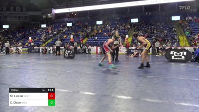 105 lbs Semifinal - Marcus Lawler, Central Dauphin vs Camden Olson, Steel Valley