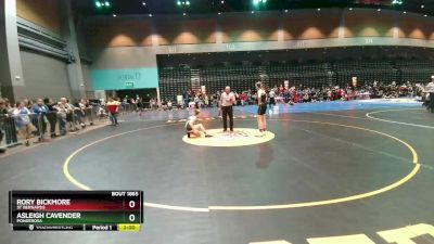 152 lbs Quarterfinal - Rory Bickmore, St Bernards vs Asleigh Cavender, Ponderosa