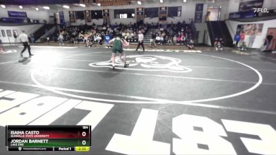 184 lbs Quarterfinal - Jordan Barnett, Lake Erie vs Isaiha Casto, Glenville State University