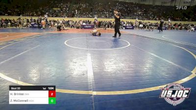 110 lbs Round Of 16 - Hayden Brinlee, Oklahoma Wrestling Academy vs Zaiden McConnell, Highlander Youth