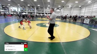 77 lbs Consi Of 8 #2 - Thomas Giffune, North Attleboro vs Noah Hanson, Middlebury VT