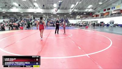 170 lbs Cons. Round 6 - Love Daley, Sacred Heart vs Saiheron Preciado-Meza, University Of The Cumberlands