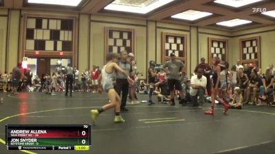 70 lbs Finals (8 Team) - JON SNYDER, Keystone Krush vs Andrew Allena, Yale Street WC