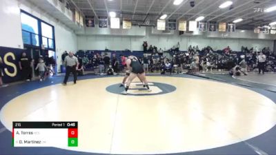 215 lbs Cons. Round 3 - Derek Martinez, La Mirada vs Adan Torres, Hesperia