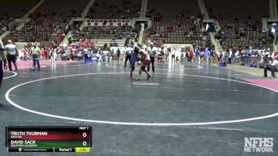 126 lbs Quarterfinal - David Sack, Houston Academy vs Truth Thurman, Saks Sr