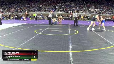 D3-157 lbs Quarterfinal - Tyler Schofield, Olivet HS vs Hunter Sellers, Chippewa Hills HS