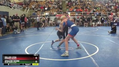 122 lbs Quarterfinal - Spencer Shore, Shore Sports Club vs Zeller Lyon, Olentangy Orange