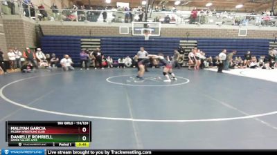 114/120 Cons. Semi - Maliyah Garcia, Pilgrim Wrestling Club vs Danielle Romriell, Upper Valley Aces