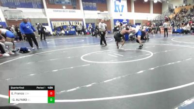 195 lbs Quarterfinal - OSCAR ALFARO, Gilroy vs Eugenio Franco, Corona Del Mar