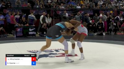 62 lbs Semifinal - Jacarra Winchester, USOPTC/TMWC vs SaVannah Cosme, Sunkist Kids Wrestling Club