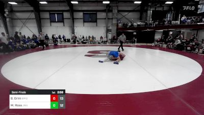 174 lbs Semifinal - Brayden Grim, Springfield vs Michael Ross, Johnson & Wales