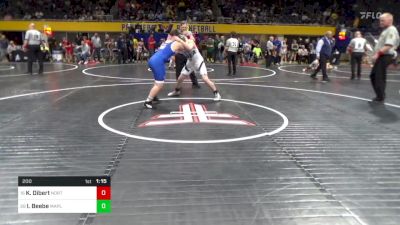 200 lbs Semifinal - Knox Dibert, Northern Bedford vs Isaac Beebe, Maplewood