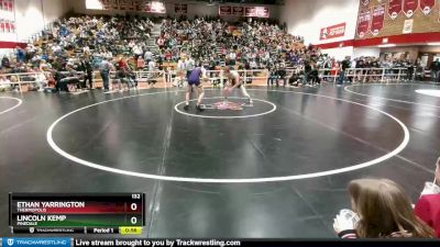 132 lbs Cons. Round 2 - Ethan Yarrington, Thermopolis vs Lincoln Kemp, Pinedale