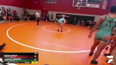 205 lbs Round 2 (6 Team) - Scout Gooch, Team St. Louis vs Karson Tompkins, Reece`s Warriors