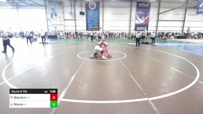 160 lbs Round Of 128 - Peyton Beavers, OH vs Jaiden Moore, AL