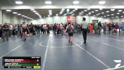 130 lbs Champ. Round 2 - Benjamin Roberts, Rangers Wrestling Club vs Abram Doyle, Red Lion Wrestling Club