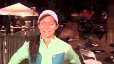 Lanni Marchant comes down in distance at Stanford