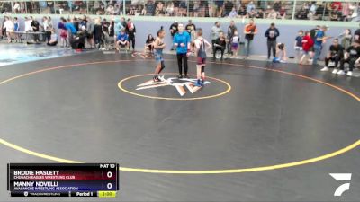 82 lbs Round 1 - Manny Novelli, Avalanche Wrestling Association vs Brodie Haslett, Chugach Eagles Wrestling Club
