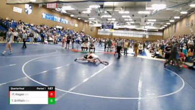 92 lbs Quarterfinal - Peyton Hogan, Uintah Jr High Wrestling vs Tyson Griffeth, Wasatch