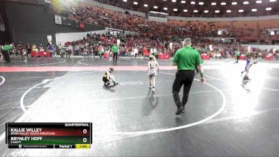 75 lbs Quarterfinal - Kallie Willey, River Valley Youth Wrestling vs Brynley Hoff, Cadott