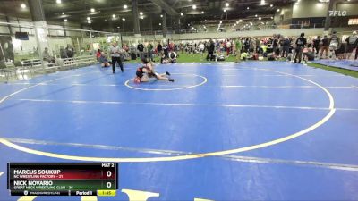 100 lbs Champ. Round 2 - Marcus Soukup, NC Wrestling Factory vs Nick Novario, Great Neck Wrestling Club