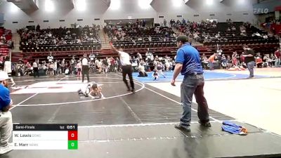 55 lbs Semifinal - Walker Lewis, Dark Cloud Wrestling Club vs Emmett Marr, Newkirk Takedown