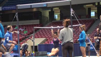 Sophina DeJesus Trains Bars, 2014 NCAA Podium Training
