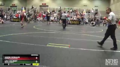 91 lbs Semifinal - Jaxon Morales, Hammer House Mafia vs Levi Halbert, Untouchables