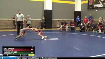 52 lbs Round 2 (12 Team) - Lila Carson, Badger Girls vs Harper Kahler, Missouri Black