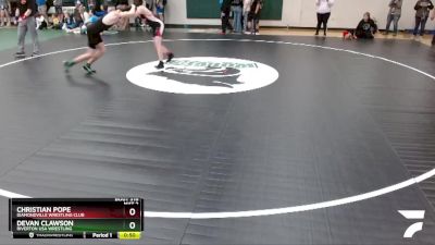 132 lbs Cons. Round 3 - Christian Pope, Diamondville Wrestling Club vs Devan Clawson, Riverton USA Wrestling