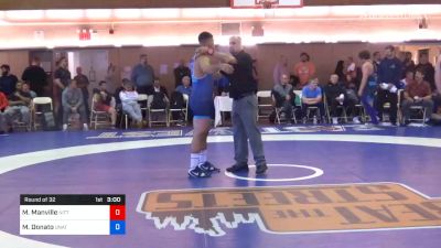 77 kg Prelims - Mason Manville, Nittany Lion Wrestling Club vs Michael Donato, Unattached