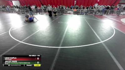 142 lbs Round 1 - Leah Kapla, Wisconsin vs Jaycie Davis, Belmont-Platteville Youth Wrestling Club