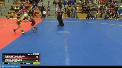 45 lbs Semifinal - Theseus Yang-Elson, Summit Wrestling Academy vs Kreed Jesnowski, West Central Area