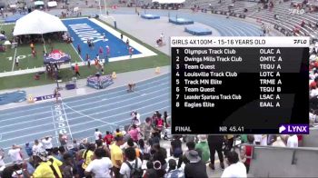 Youth Girls' 4x100m Relay Championship, Finals 1 - Age 15-16