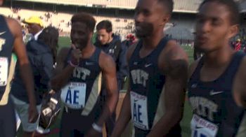 Pitt men after winning the 4x400