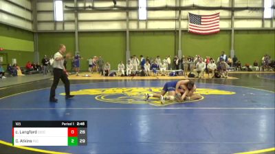 165 lbs Finals (2 Team) - Cayleb Atkins, Pratt Community College vs Cael Langford, Colby Community College