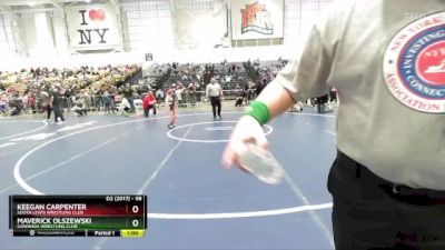 58 lbs Semifinal - Keegan Carpenter, South Lewis Wrestling Club vs Maverick Olszewski, Gowanda Wrestling Club