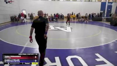 62 lbs Round 1 - Taina Fernandez, Maryland vs Isabella Miller, Big Game Wrestling Club