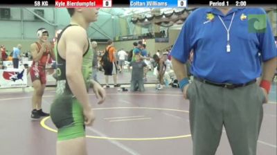 58kg Match Kyle Bierdumpfel (NJ) vs. Coltan Williams (TX)