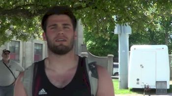 Sean Enos of Bates after placing fourth in discus