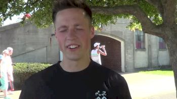 Eli Horton of Central College after the 5KCara DeAngelis of host Ohio Wesleyan after the 5K