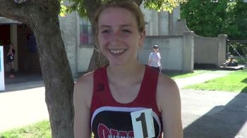 Cara DeAngelis of host Ohio Wesleyan after the 5K