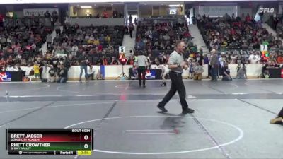 70 lbs Quarterfinal - Rhett Crowther, Smoky Valley vs Brett Jaeger, Dodge City Academy