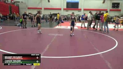 85 lbs Quarterfinal - Brandt McCurdy, Buckhorn Youth Wrestling vs Carson Walker, River Rats Wrestling Club