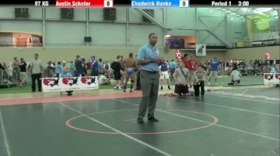 97kg Quarter-finals Austin Schafer (CA) vs. Chadwick Hanke (OK)