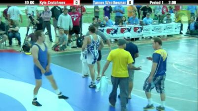 80KG Finals Match 1 Kyle Crutchmer, OK vs Tanner Weatherman, IA