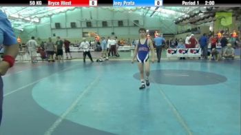 50KG, Bryve West, IA vs Joey Prata, VA