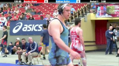 120kg Finals Brooks Black (PA) vs. Nathan Butler (KS)